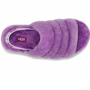 UGG Women's Fluff Yeah Purple Sheepskin Slippers